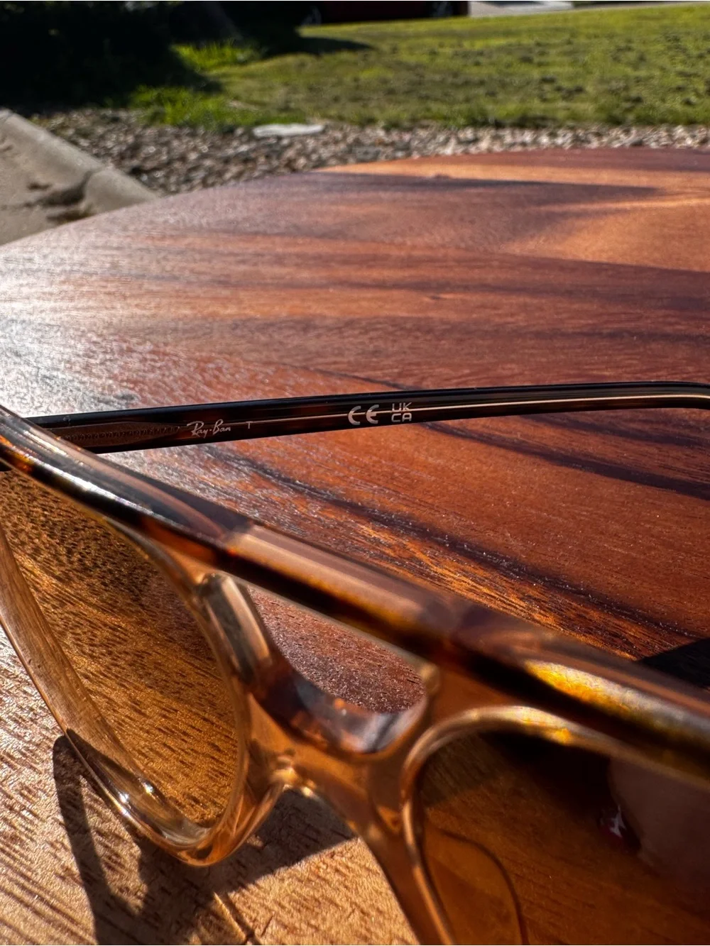 Ray-Ban RB 2198 BILL Clear Amber Frame Sunglasses with Brown Gradient Lenses